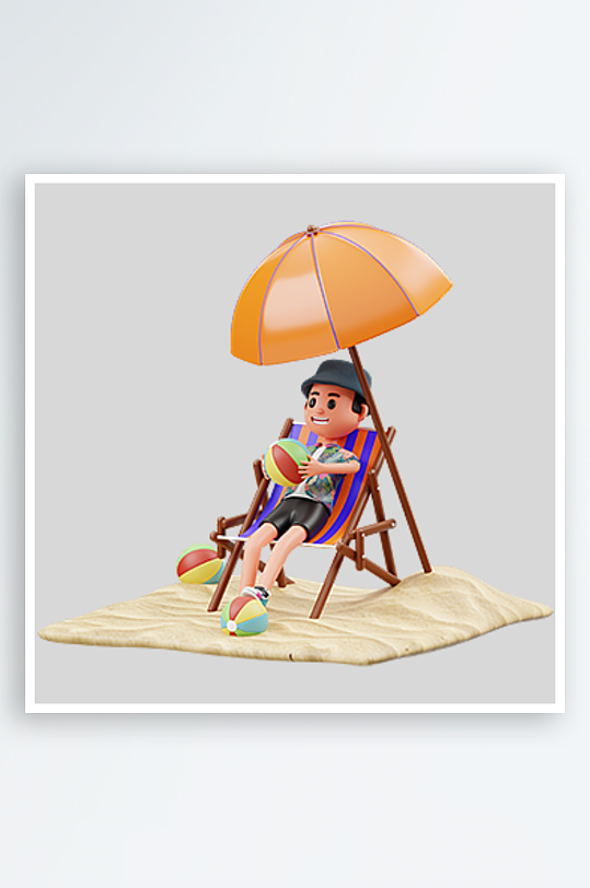 水彩3D人物免抠png图片-众图网