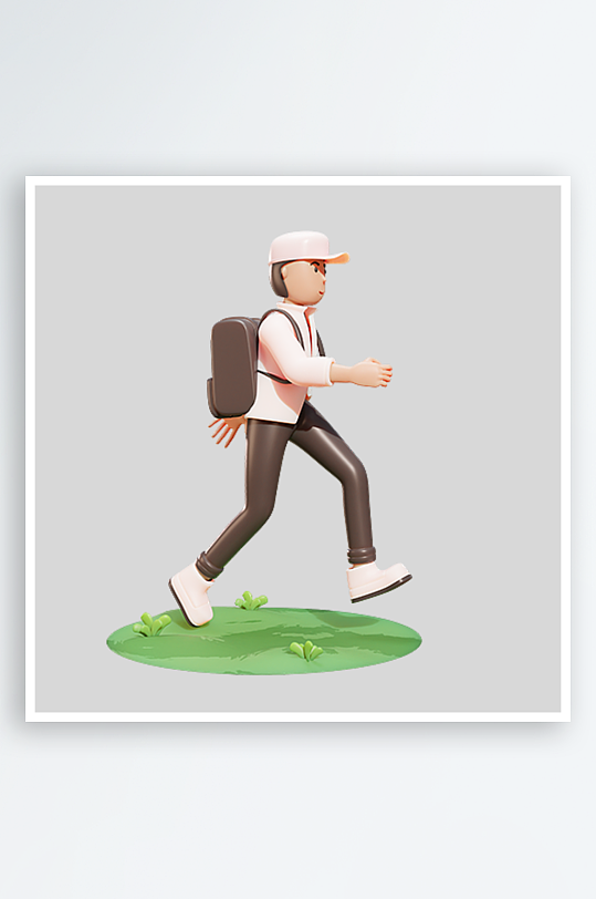 水彩3D人物免抠png图片素材-众图网