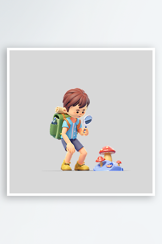 水彩3D人物免抠png图片素材-众图网