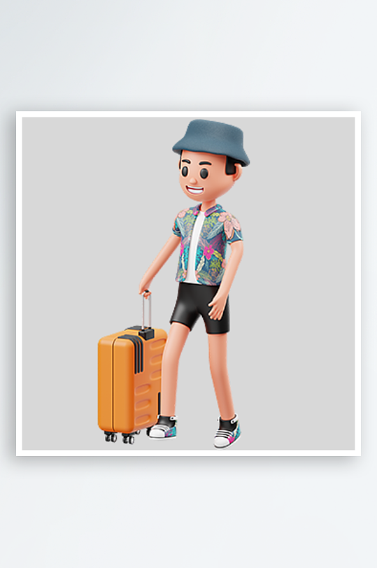 水彩3D人物免抠png图片素材-众图网