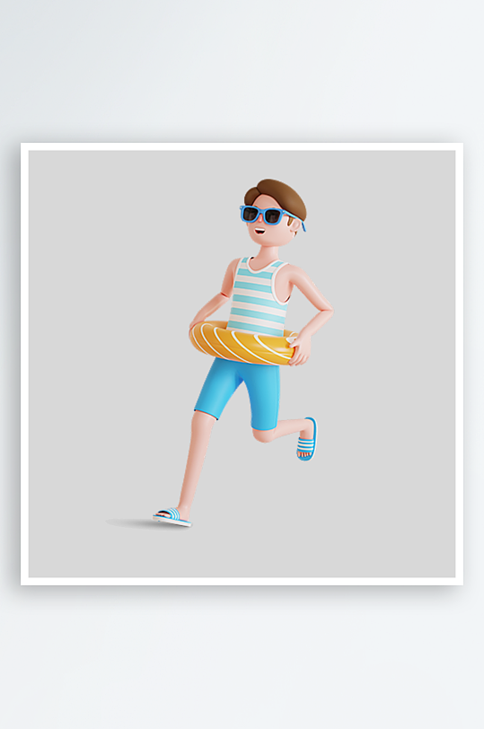 水彩3D人物免抠png图片素材-众图网