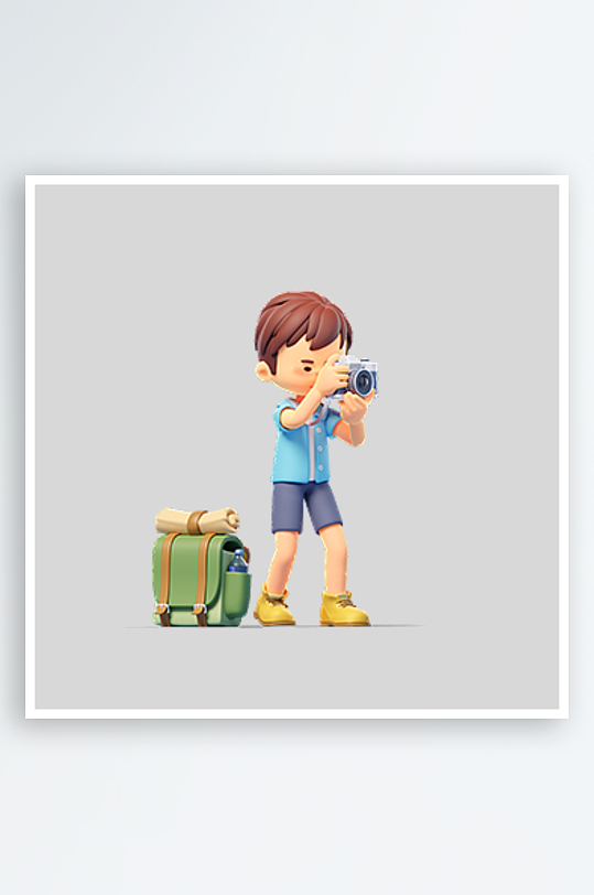 水彩3D人物免抠png图片-众图网