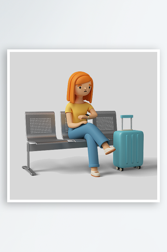 水彩3D人物免抠png图片-众图网