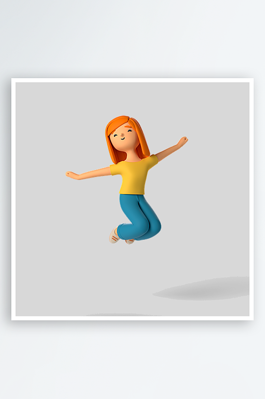 水彩3D人物免抠png图片素材-众图网