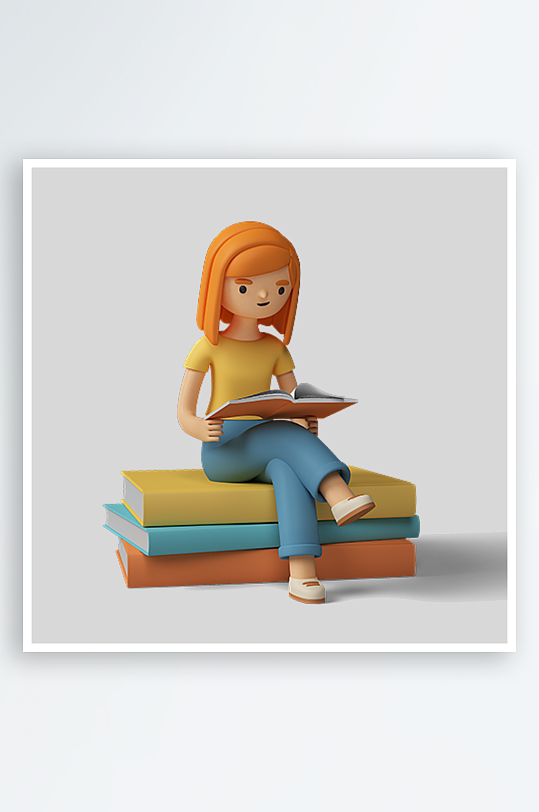 水彩3D人物免抠png图片素材-众图网