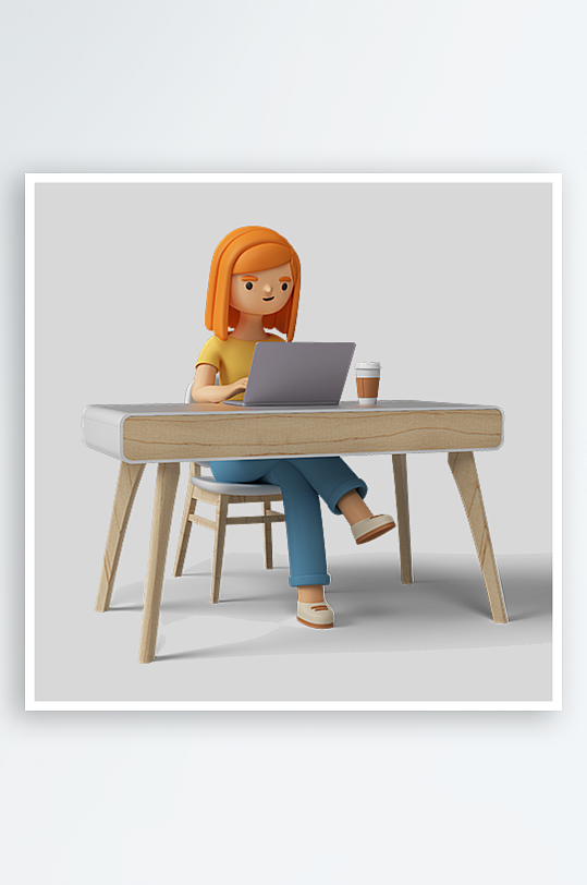 水彩3D人物免抠png图片素材-众图网