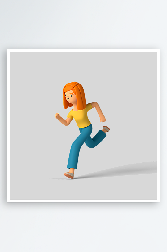 水彩3D人物免抠png素材-众图网