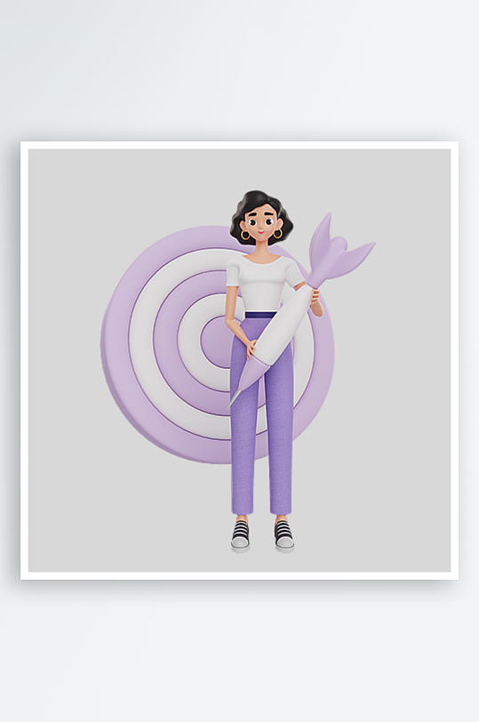 水彩3D人物免抠png图片素材-众图网