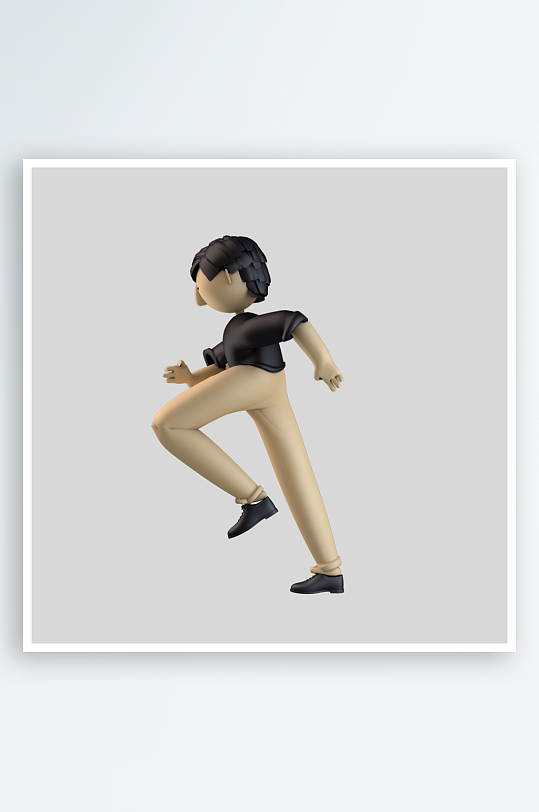 水彩3D人物免抠png图片-众图网