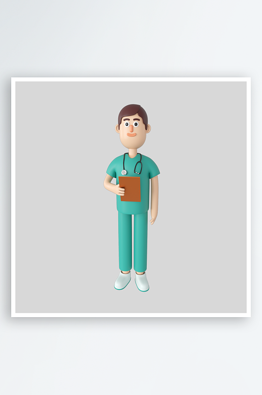 水彩3D人物免抠png图片-众图网