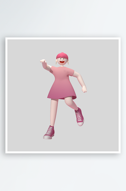 水彩3D人物免抠png图片-众图网