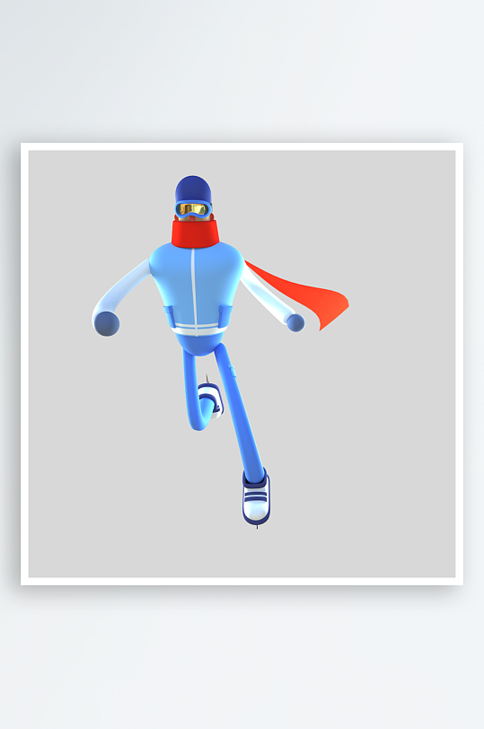 水彩3D人物免抠png图片-众图网