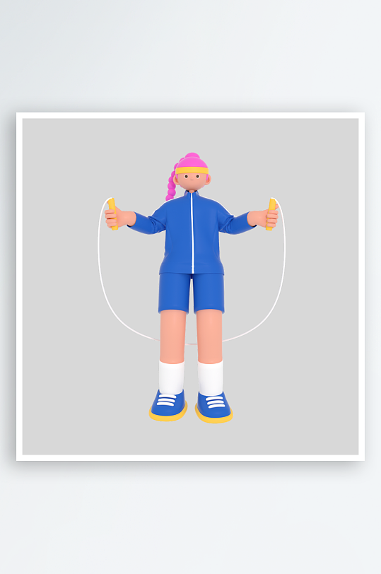 水彩3D人物免抠png图片-众图网