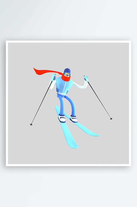 水彩3D人物免抠png图片-众图网