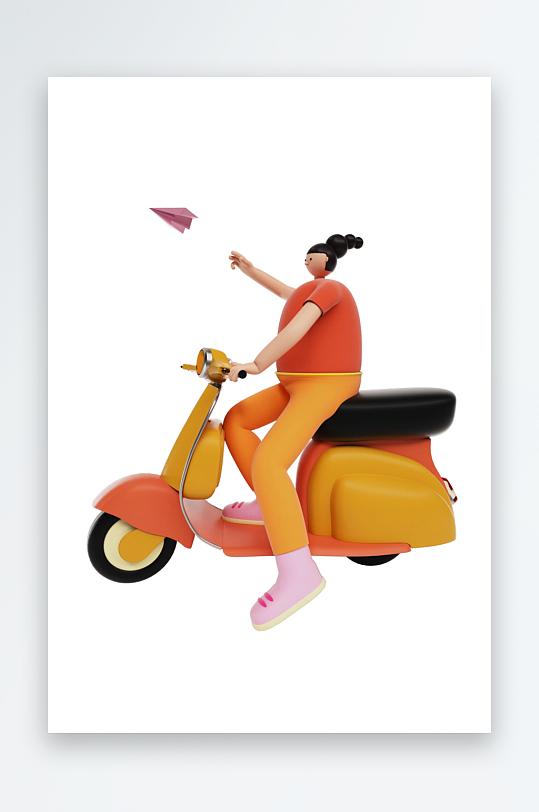 水彩3D人物免抠png图片素材-众图网