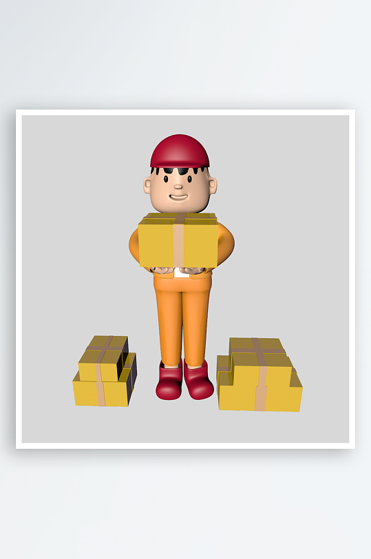 水彩3D人物免抠png图片素材-众图网