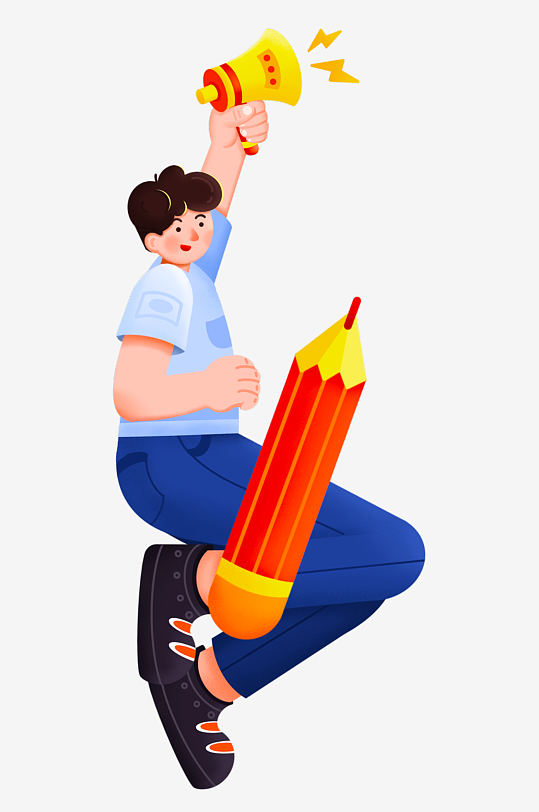 水彩3D人物免抠png素材-众图网