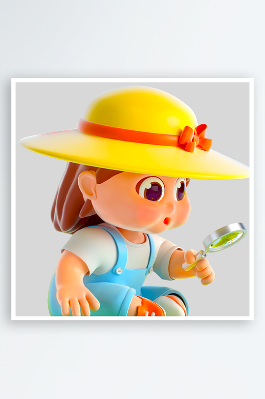 水彩3D人物免抠png素材-众图网