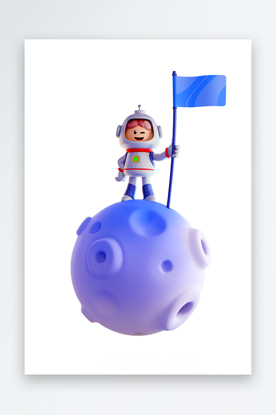 水彩3D人物免抠图片素材-众图网