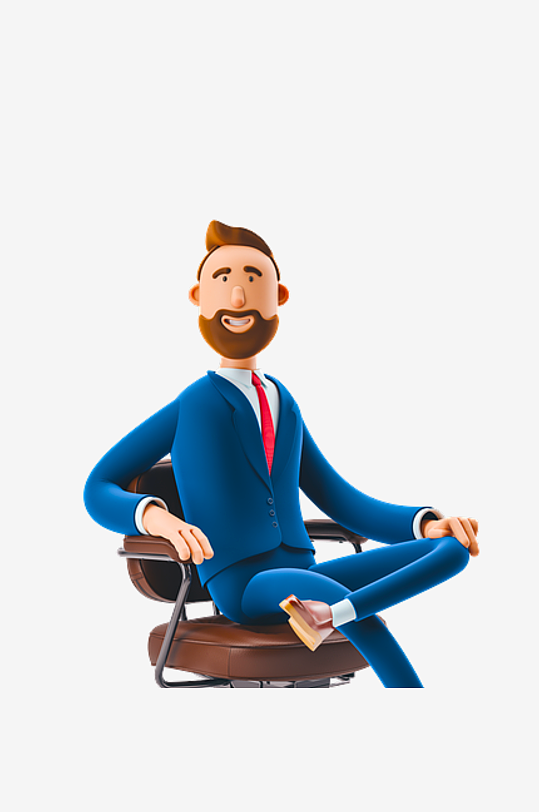 水彩3D人物免抠图片素材-众图网