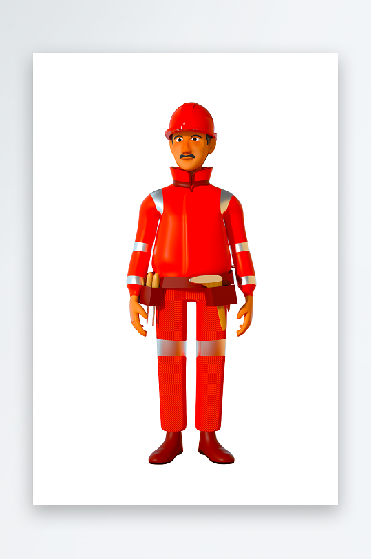 水彩3D人物免抠图片素材-众图网