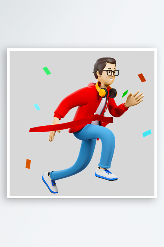 水彩3D人物免抠png图片素材-众图网