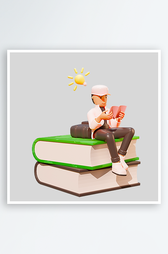 水彩3D人物免抠png图片素材-众图网