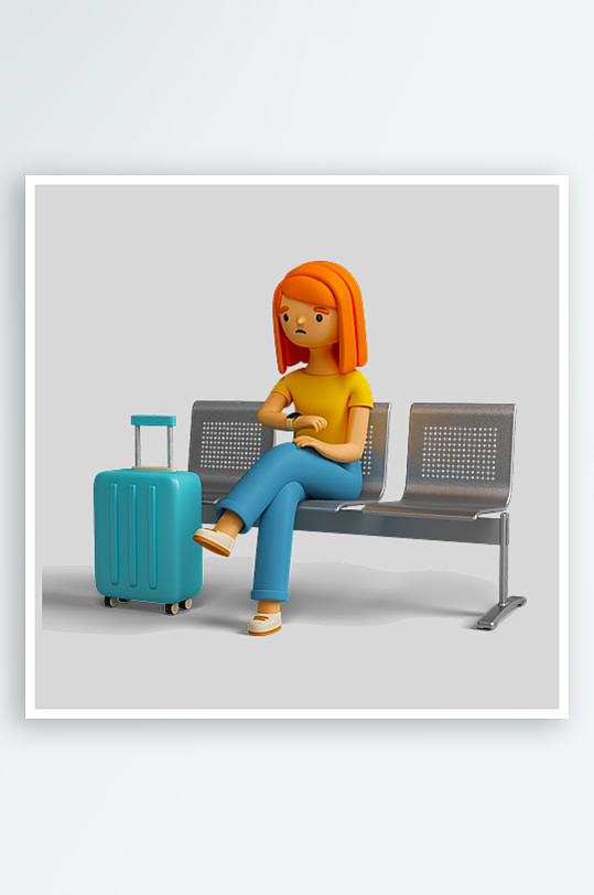 水彩3D人物免抠png图片素材-众图网