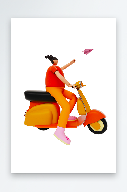 水彩3D人物免抠png图片素材-众图网