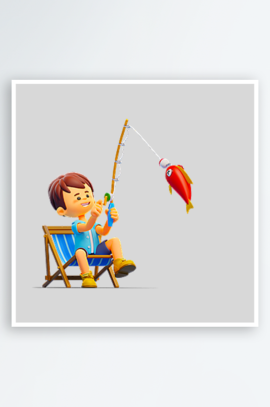 水彩3D人物png素材-众图网