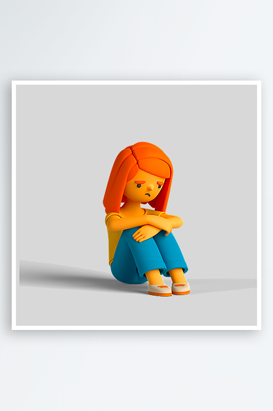 水彩3D人物png免抠素材-众图网