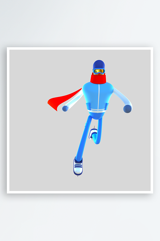 水彩3D人物png免抠素材-众图网