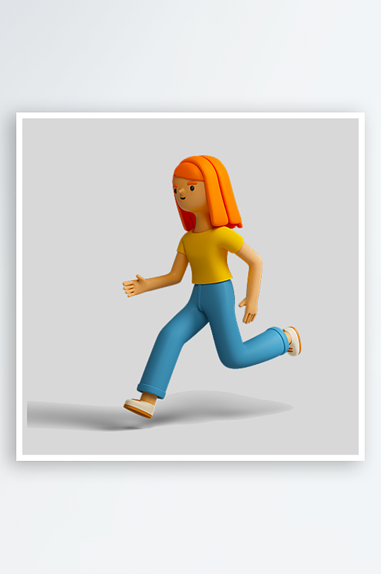 水彩3D人物png免抠png素材-众图网