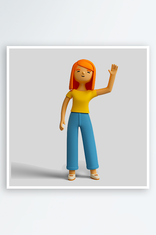 水彩3D人物png免抠png素材-众图网