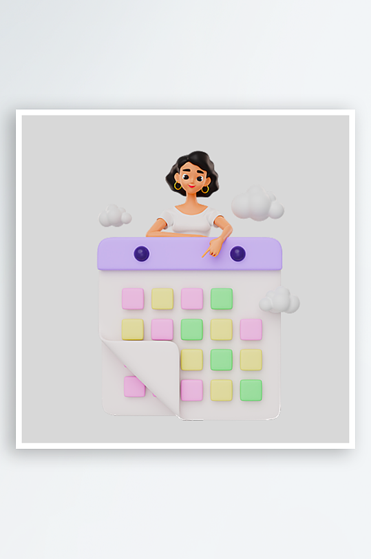 水彩3D人物png免抠图片-众图网