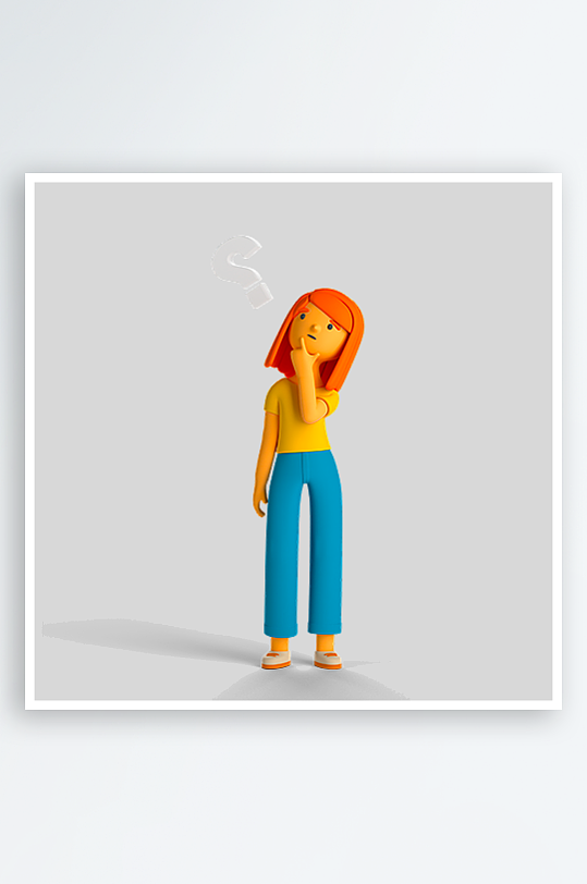 水彩3D人物png免抠图片-众图网