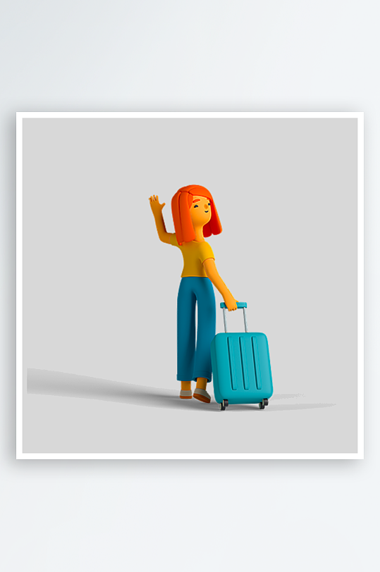 水彩3D人物png免抠图片-众图网