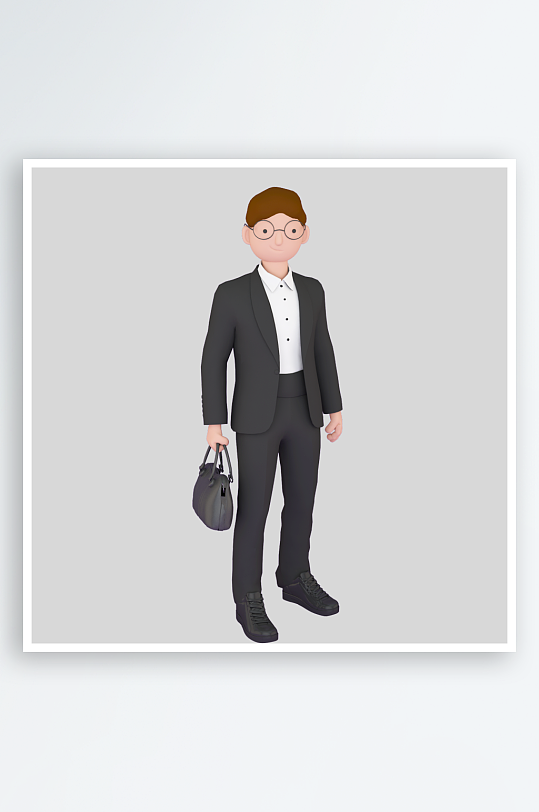 水彩3D人物png免抠图片-众图网