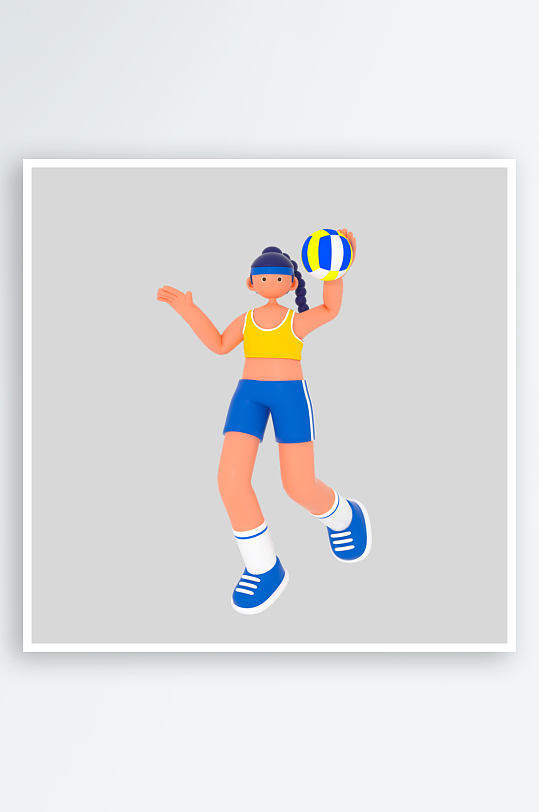 水彩3D人物png免抠图片-众图网