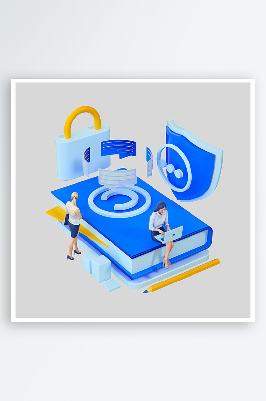 水彩3D人物png免抠图片-众图网