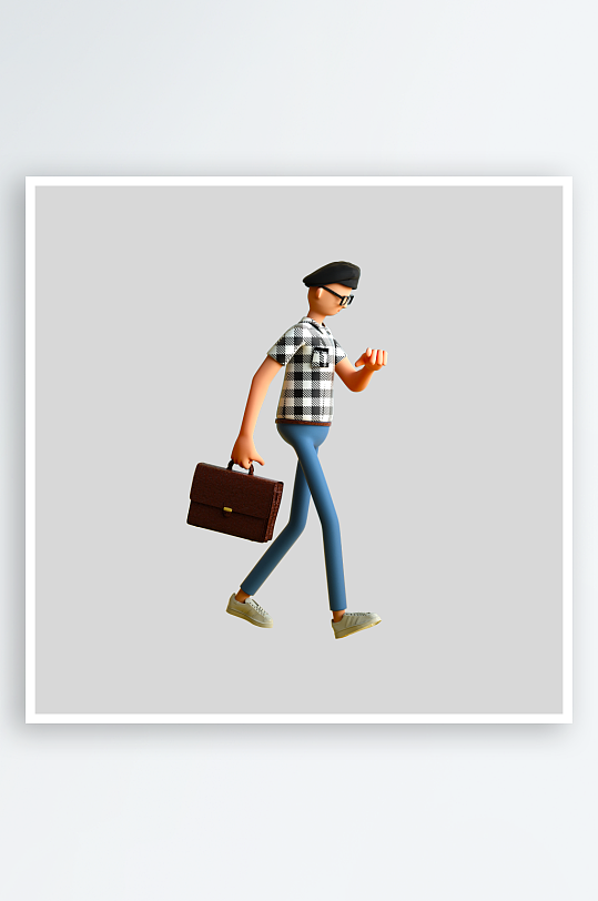 水彩3D人物png免抠素材-众图网