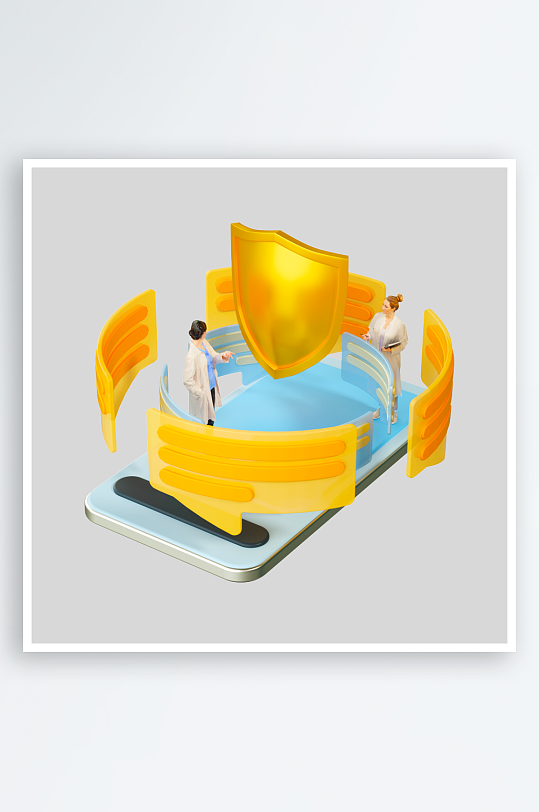 水彩3D人物png免抠素材-众图网