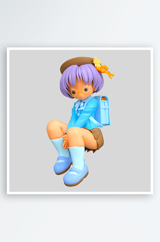 水彩3D人物免抠png图片素材-众图网