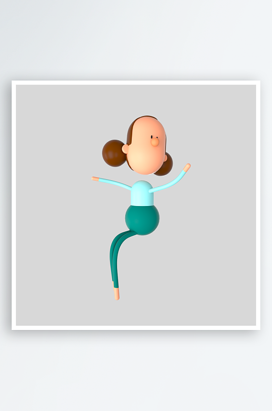 水彩3D人物免抠png图片素材-众图网