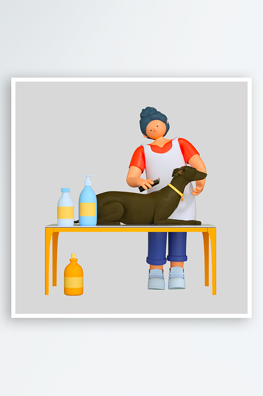 水彩3D人物免抠png图片素材-众图网