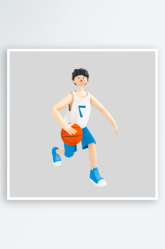 水彩3D人物免抠png图片-众图网