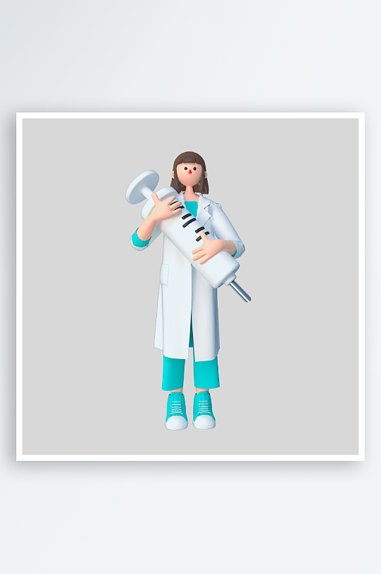 水彩3D人物免抠png图片素材-众图网