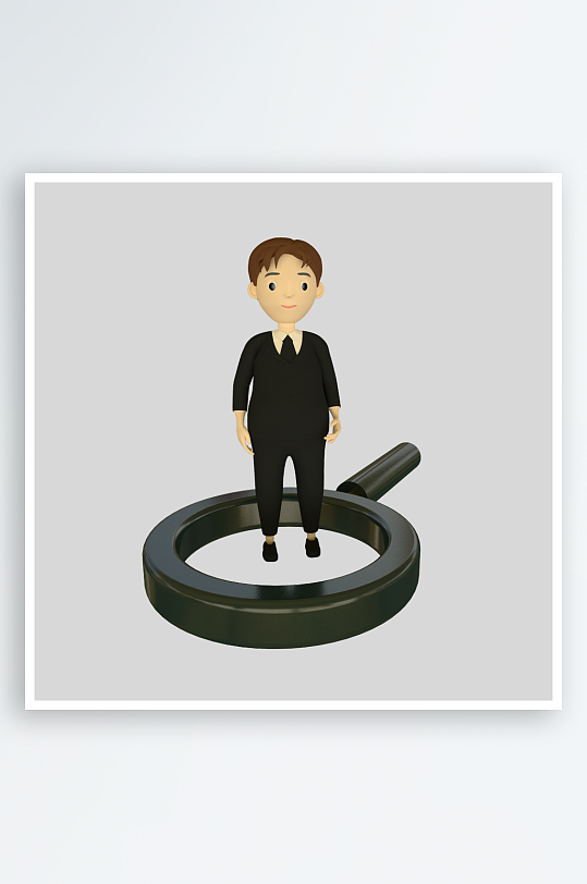 水彩3D人物免抠png图片素材-众图网