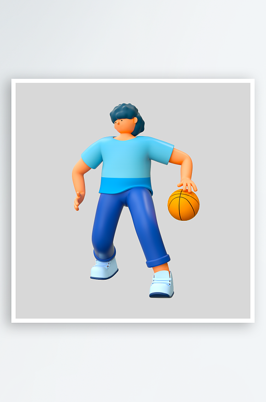 水彩3D人物免抠png图片素材-众图网