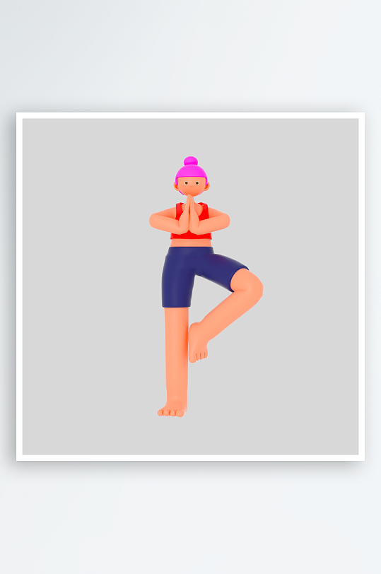 水彩3D人物免抠png图片-众图网